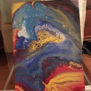 Original Artwork on Glass. 12" X 16"